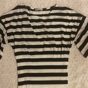 Zara black and white top